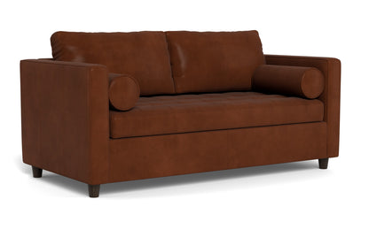 Ladybird 72" Leather Full Sleeper Loveseat - Ever-Last Leverage