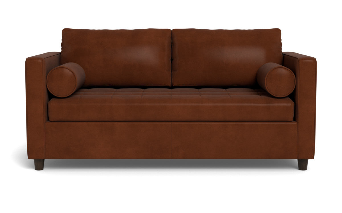 Ladybird 72" Leather Full Sleeper Loveseat - Ever-Last Leverage