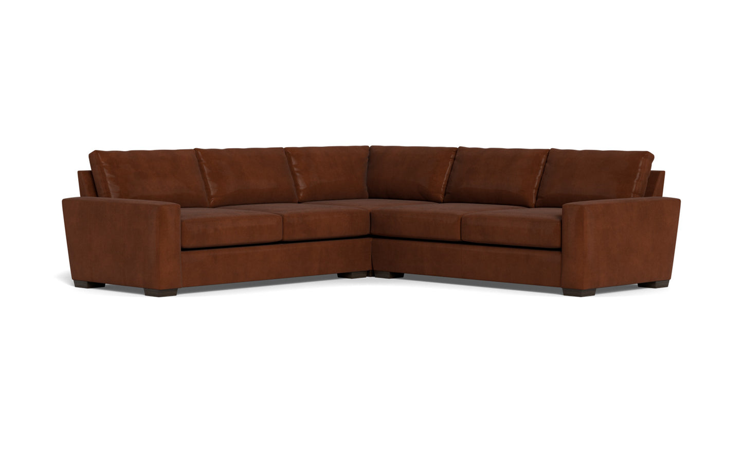 Mesa 121" Leather Corner Sectional - Clive Sycamore