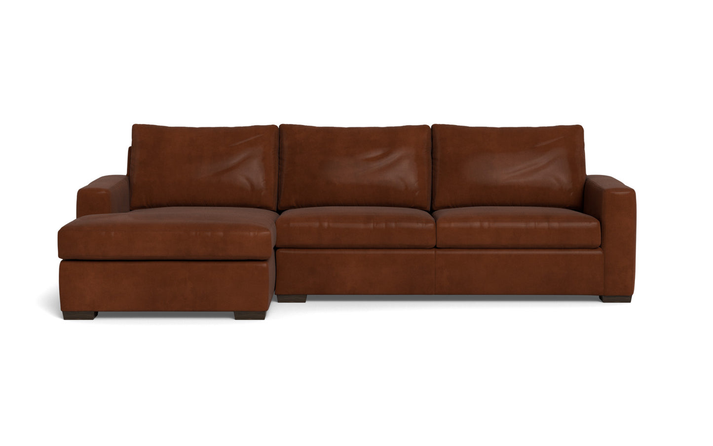 Mesa 123" Leather Left Chaise Sectional - Ever-Last Leverage