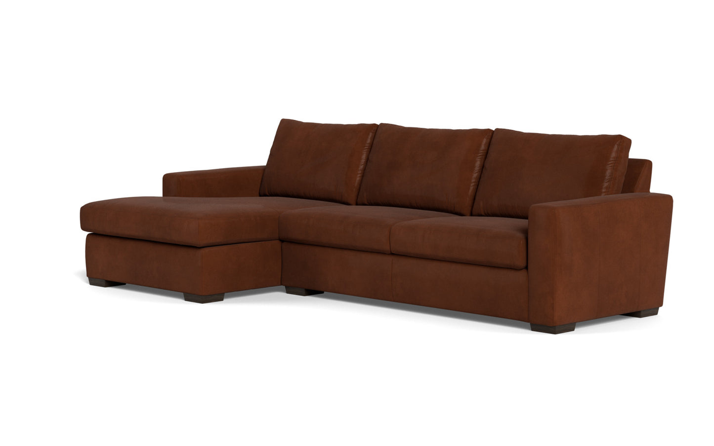 Mesa 123" Leather Left Chaise Sectional - Ever-Last Leverage