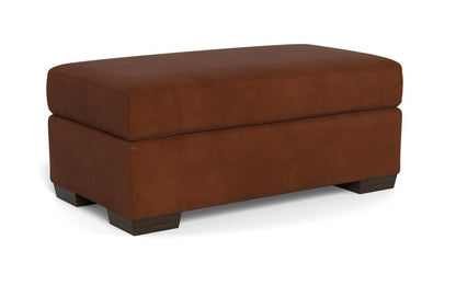 Mas Mesa Leather Ottoman - Clive Sycamore