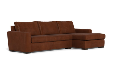 Mesa 123" Leather Right Chaise Sectional - Ever-Last Leverage
