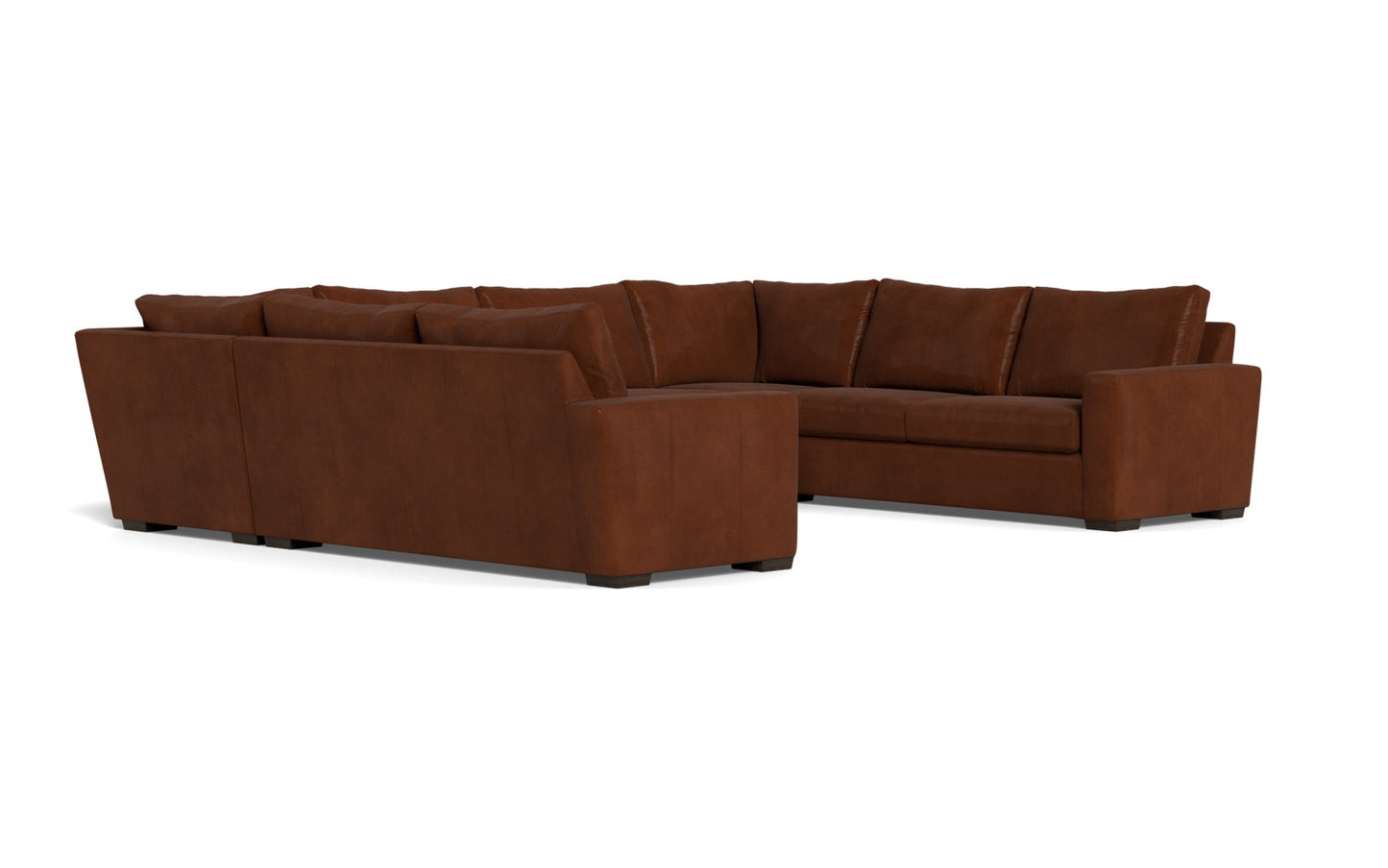 Mesa 154" Leather Condo U Sectional - Ever-Last Leverage