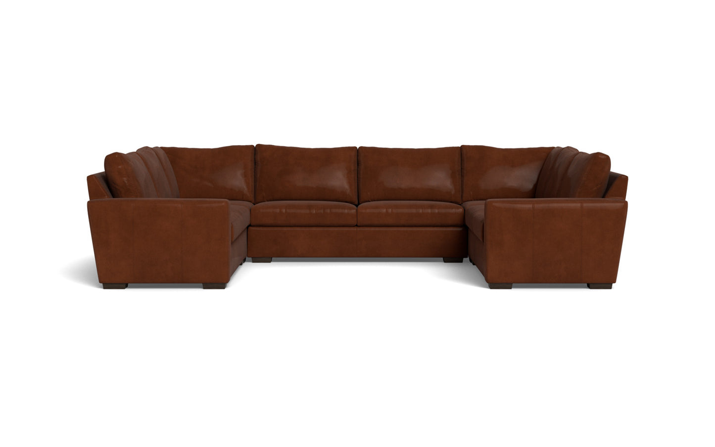 Mesa 154" Leather Condo U Sectional - Ever-Last Leverage