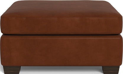 Track Leather Ottoman - Clive Sycamore