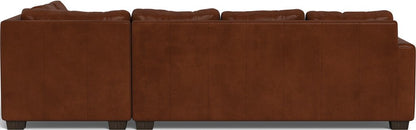 Track 121" Leather Right Chaise Sectional - Ever-Last Leverage