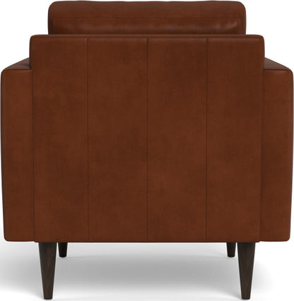 Wallace 34" Leather Untufted Arm Chair - Ever-Last Leverage