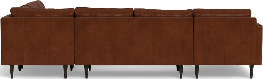 Wallace 130" Leather Untufted Corner Sectionals w. Left Chaise - Ever-Last Leverage