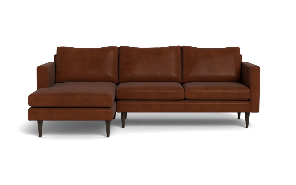 Wallace 98" Leather Untufted Left Chaise Sectional - Ever-Last Leverage