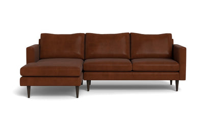 Wallace 98" Leather Untufted Left Chaise Sectional - Ever-Last Leverage