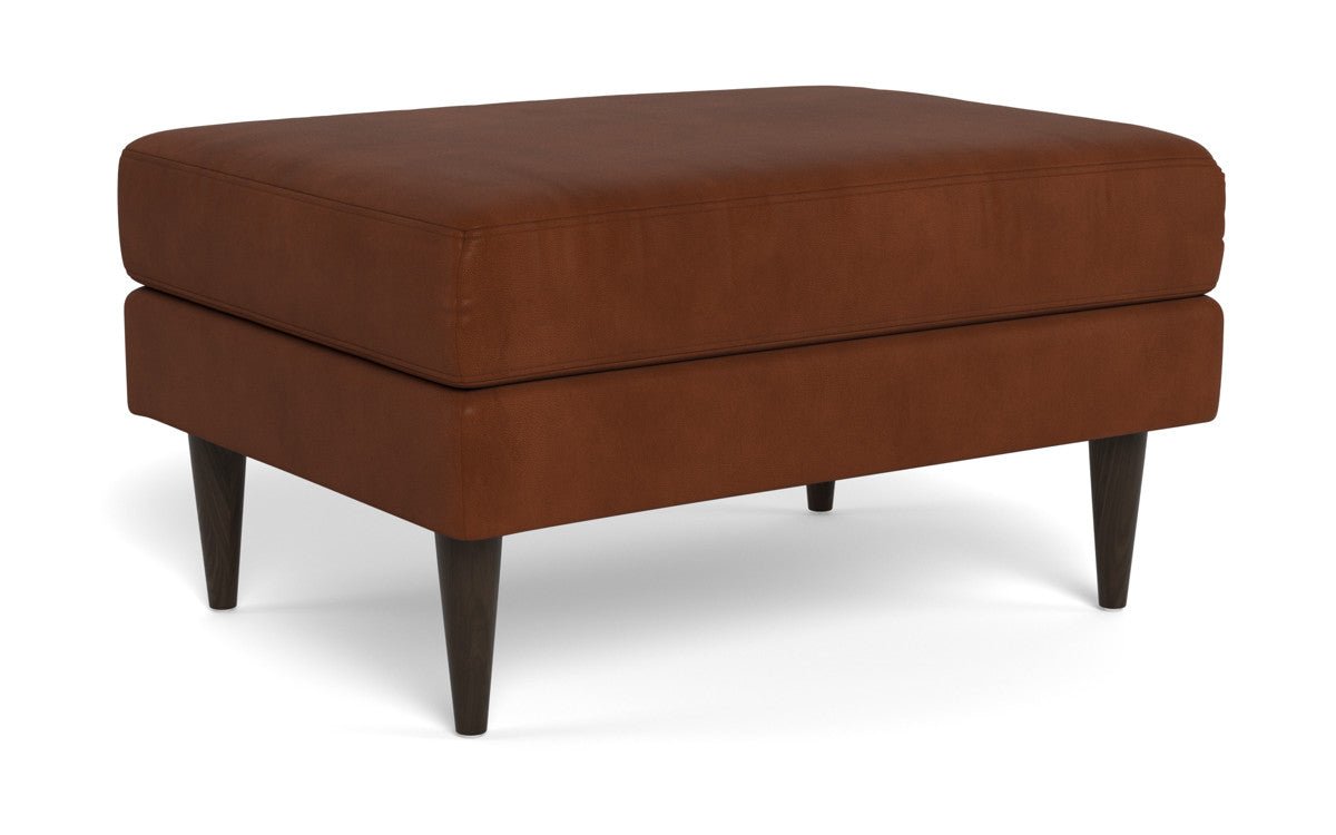Wallace Leather Untufted Ottoman - Ever-Last Leverage