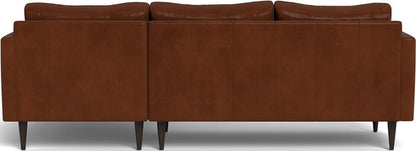 Wallace 98" Leather Untufted Right Chaise Sectional - Ever-Last Leverage