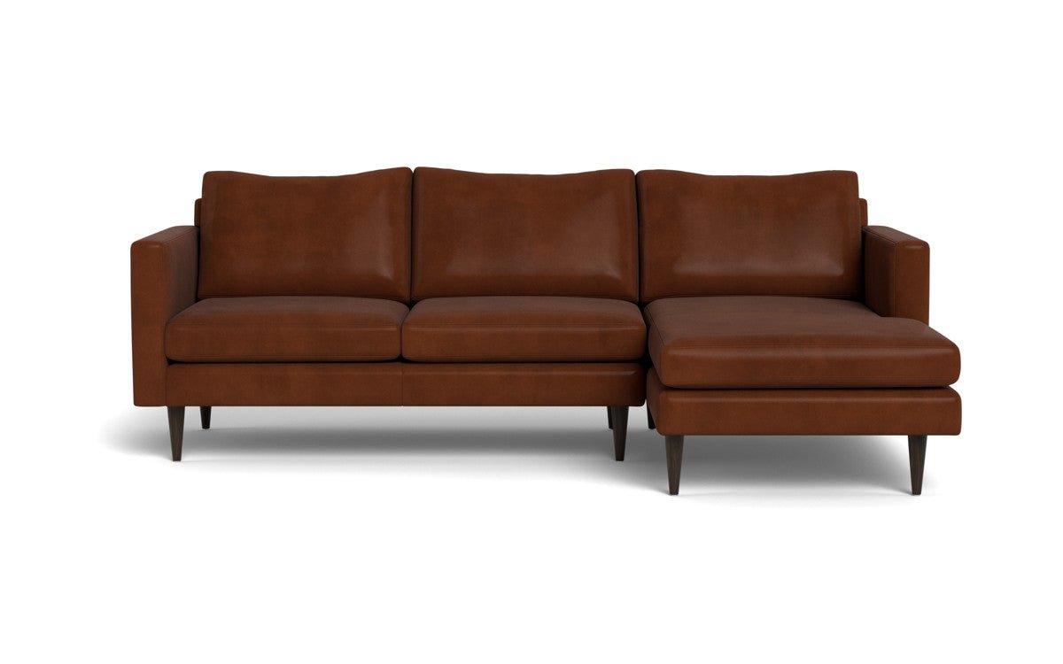 Wallace 98" Leather Untufted Right Chaise Sectional - Ever-Last Leverage
