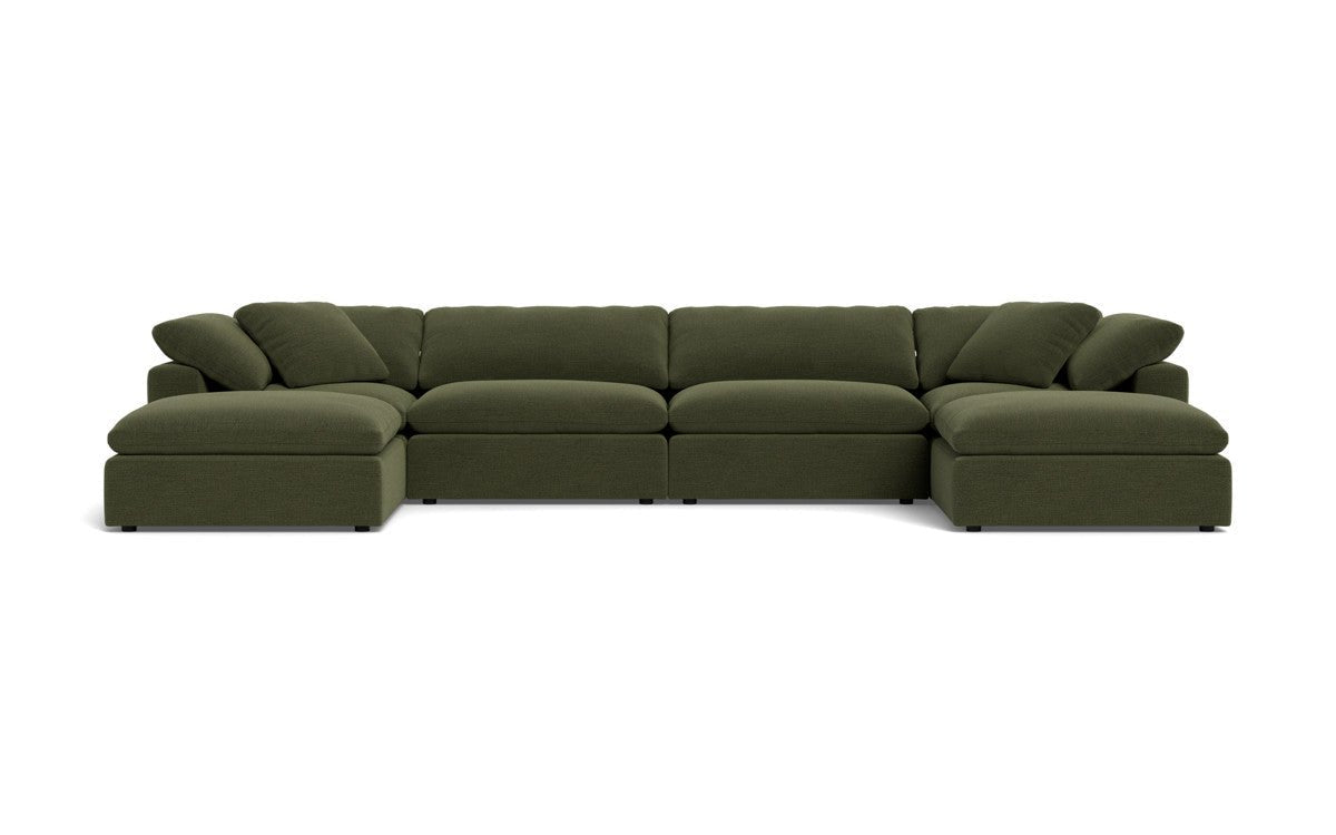 Fluffy 178" 4 Piece Sectional W/Double Otto - Elliot Avocado