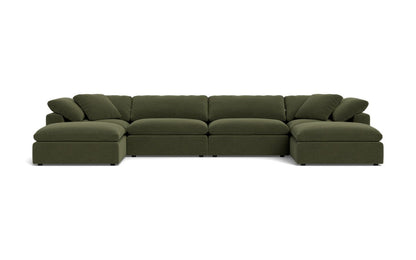 Fluffy 178" 4 Piece Sectional W/Double Otto - Elliot Avocado