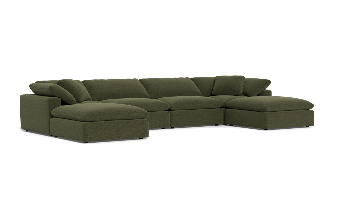 Fluffy 178" 4 Piece Sectional W/Double Otto - Elliot Avocado