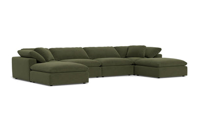 Fluffy 178" 4 Piece Sectional W/Double Otto - Elliot Avocado