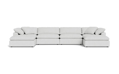 Fluffy 178" 4 Piece Sectional W/Double Otto - Elliot Dove