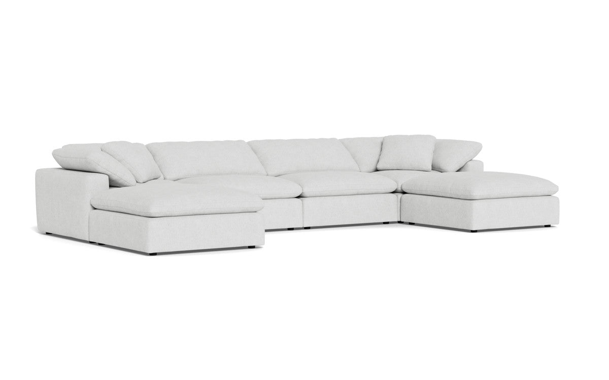 Fluffy 178" 4 Piece Sectional W/Double Otto - Elliot Dove