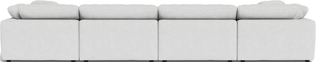 Fluffy 178" 4 Piece Sectional W/Double Otto - Elliot Dove
