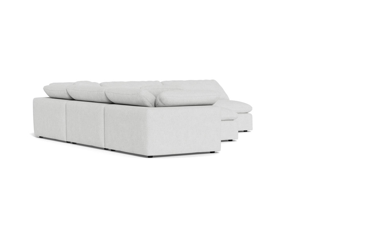 Fluffy 133.5" 5 Piece Sectional W/Ottoman - Elliot Dove