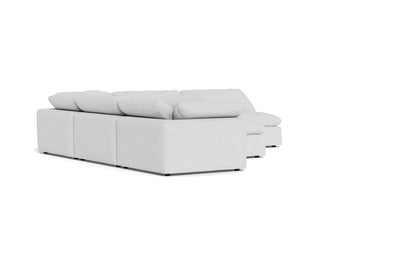 Fluffy 133.5" 5 Piece Sectional W/Ottoman - Elliot Dove
