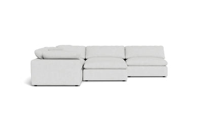 Fluffy 133.5" 5 Piece Sectional W/Ottoman - Elliot Dove