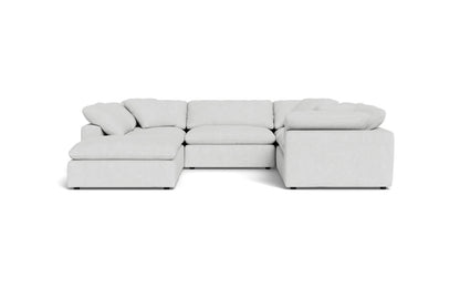 Fluffy 133.5" 6 Piece Sectional W/Ottoman - Elliot Dove