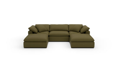 Fluffy DB 133.5" 3 Piece Sofa W/Double Ottoman - Amigo II Garden