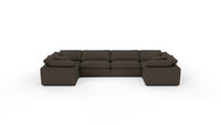 Fluffy DB 178" 4 Corner U Sectional - Dream Chocolate