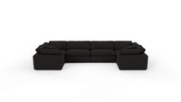 Fluffy DB 178" 4 Corner U Sectional - Dream Onyx