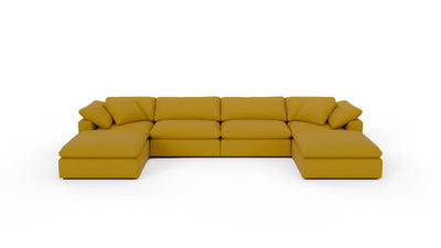 Fluffy 178" 4 Piece Sectional W/Double Otto - Sorrento Sunflower