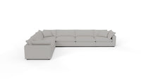 Fluffy 178" 6 Piece Large Corner Sectional - Camila Oyster