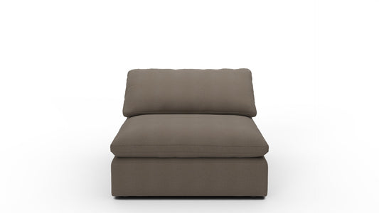 Fluffy Small Armless Chair - Dream Chocolate