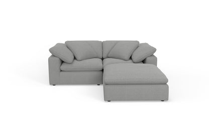 Fluffy 89" 2 Piece Sofa w/Otto - Nepal Pebble