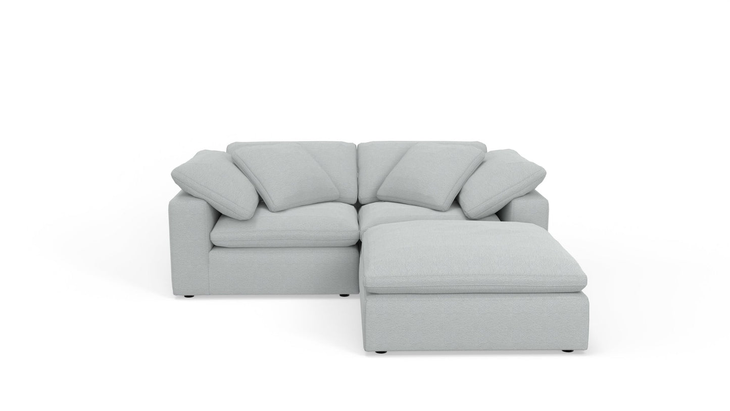 Fluffy 89" 2 Piece Sofa w/Otto - Bloke Snow