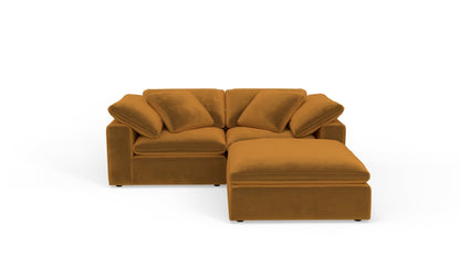 Fluffy 89" 2 Piece Sofa w/Otto - Sorrento Almond