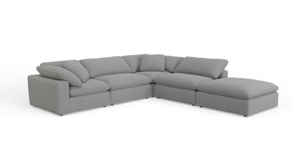 Fluffy 133.5" 4 Piece Sectional w/Otto - Nepal Pebble