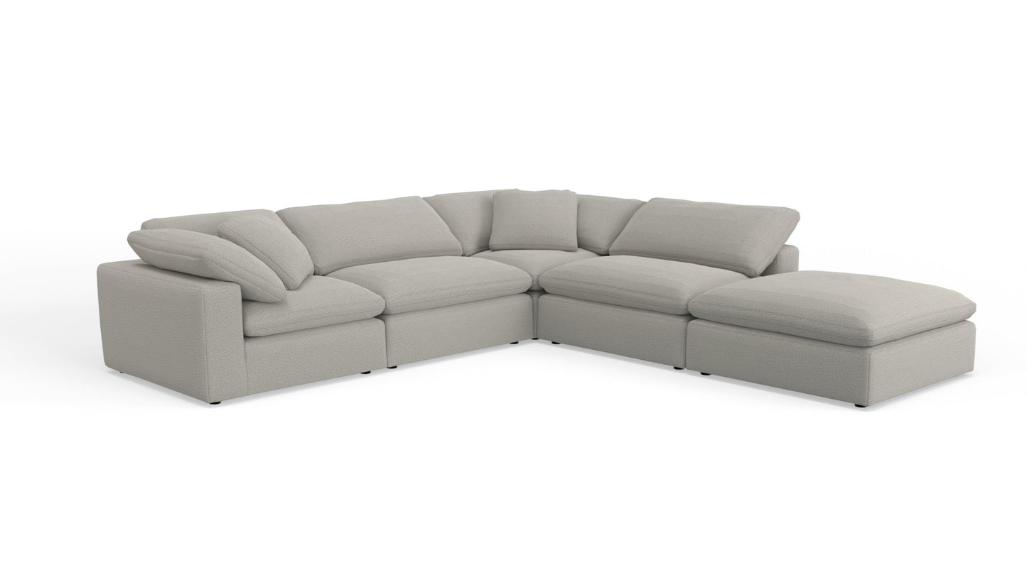 Fluffy 133.5" 4 Piece Sectional w/Otto - Bloke Cotton