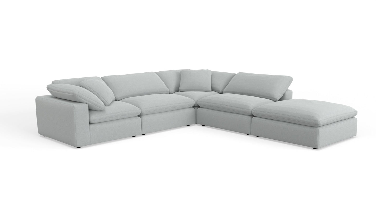 Fluffy 133.5" 4 Piece Sectional w/Otto - Bloke Snow