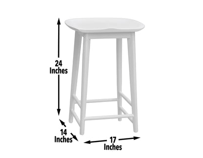 Hilda 24" Counter Stools (pr) - White