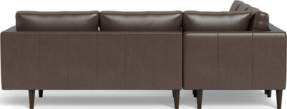 Ladybird 103" Leather Corner Sectional - Hudson Iron