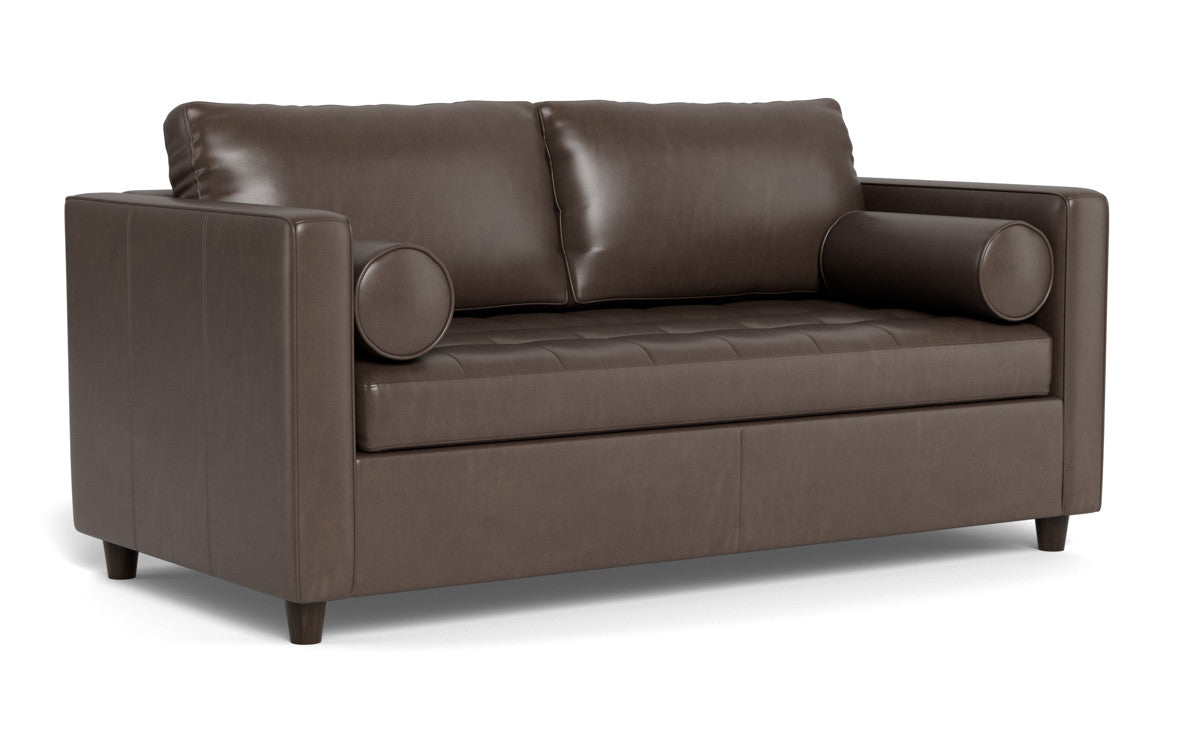 Ladybird 72" Leather Full Sleeper Loveseat - Hudson Iron