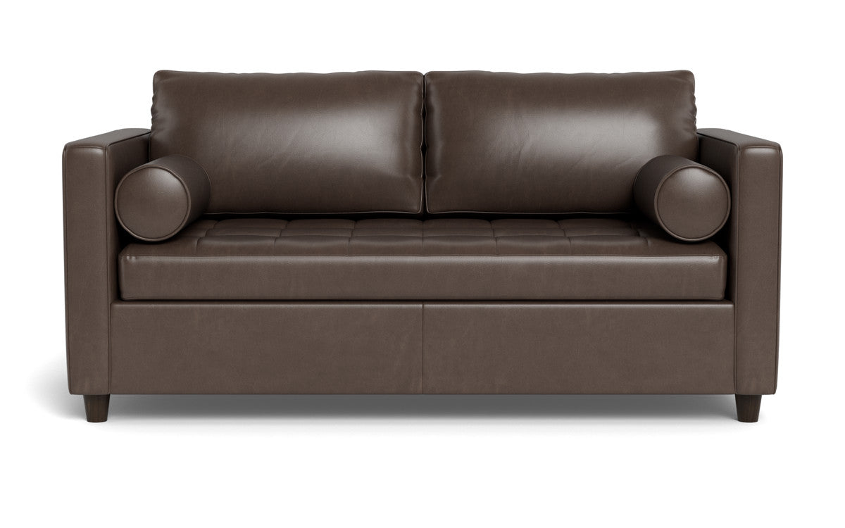 Ladybird 72" Leather Full Sleeper Loveseat - Hudson Iron