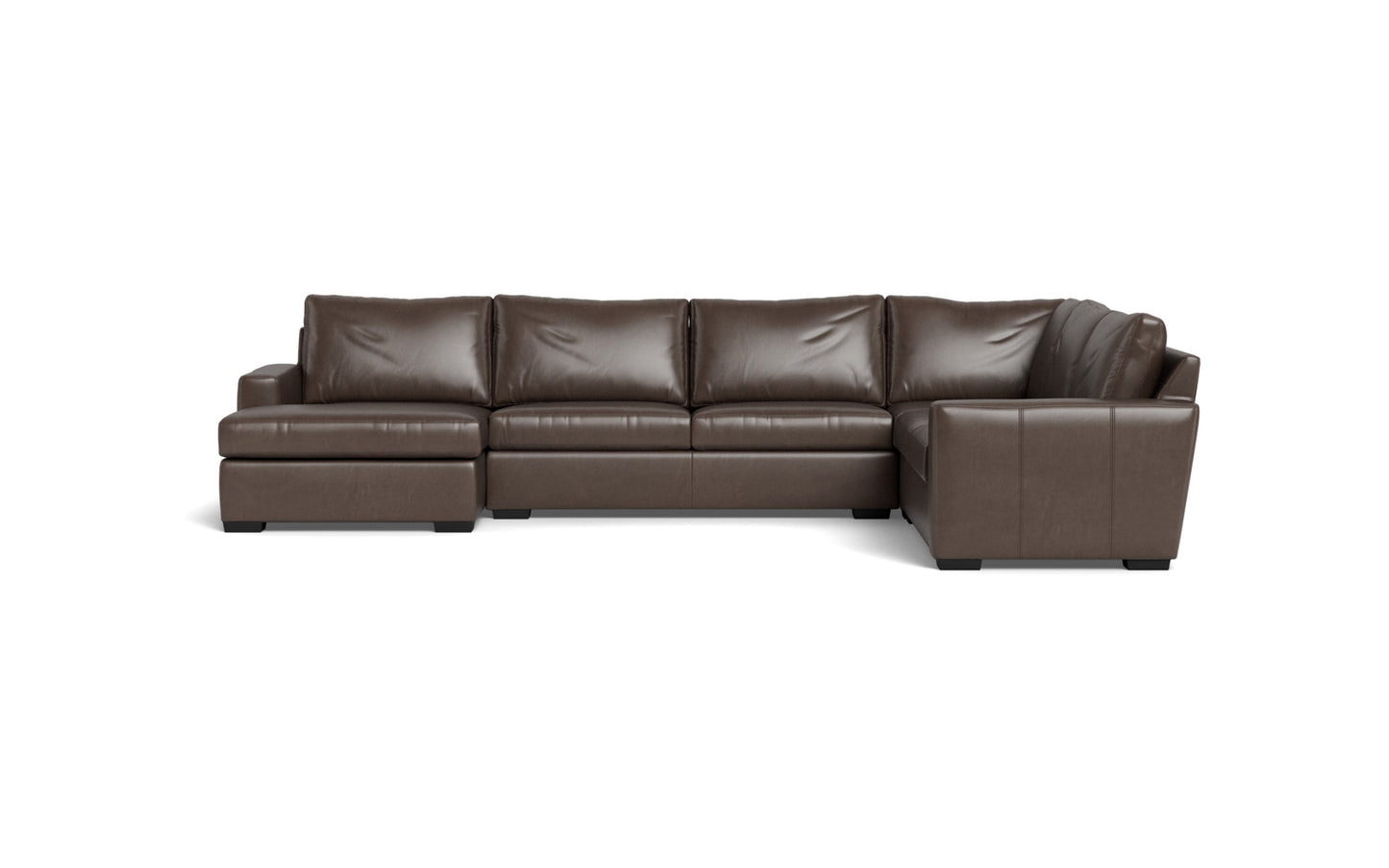 Mesa 156" Leather Corner Sectionals w. Left Chaise - Hudson Iron