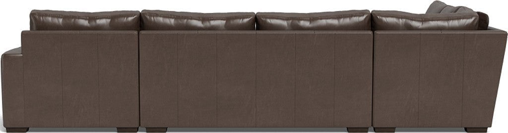 Mas Mesa 162" Deep Leather Corner Sectionals w. Right Chaise - Hudson Iron