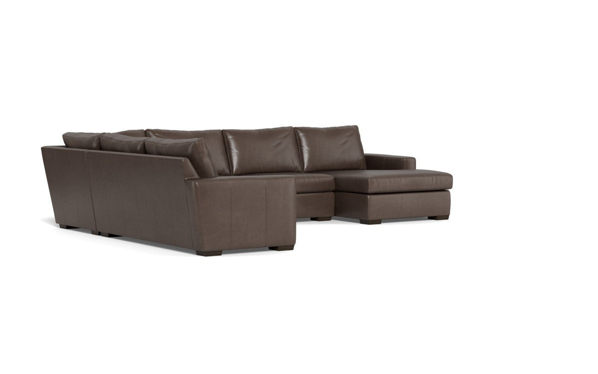 Mas Mesa 162" Deep Leather Corner Sectionals w. Right Chaise - Hudson Iron