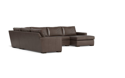 Mas Mesa 162" Deep Leather Corner Sectionals w. Right Chaise - Hudson Iron