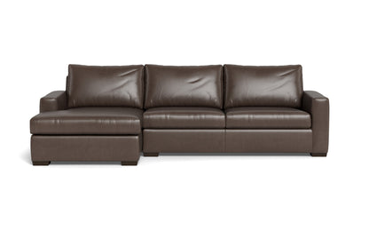 Mesa 123" Leather Left Chaise Sectional - Hudson Iron